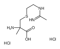 (2R)-2-amino-3-[2-(1-aminoethylideneamino)ethylsulfanyl]-2-methylpropanoic acid,dihydrochloride结构式