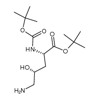 tert-butyl (2S,4N)-N-tert-butyloxycarbonyl-4-hydroxyornithine结构式