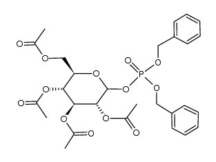 dibenzyl 2,3,4,6-tetra-O-acetyl-D-glucopyranosyl phosphate结构式