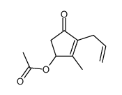 (2-methyl-4-oxo-3-prop-2-enylcyclopent-2-en-1-yl) acetate Structure