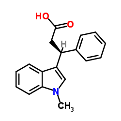 (3S)-(+)-3-(1-Methylindol-3-YL)-3-Phenylpropionic Acid Structure