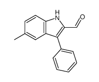 5-methyl-3-phenyl-indole-2-carbaldehyde结构式