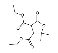 2,2-dimethyl-5-oxo-tetrahydro-furan-3,4-dicarboxylic acid diethyl ester结构式