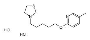 3-[5-(5-methylpyridin-2-yl)oxypentyl]-1,3-thiazolidine,dihydrochloride结构式