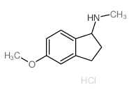 5-methoxy-N-methyl-2,3-dihydro-1H-inden-1-amine,hydrochloride结构式