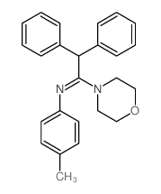 N-(4-methylphenyl)-1-morpholin-4-yl-2,2-diphenyl-ethanimine Structure