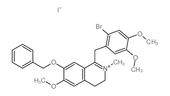 1-[(2-bromo-4,5-dimethoxy-phenyl)methyl]-6-methoxy-2-methyl-7-phenylmethoxy-3,4-dihydroisoquinoline structure