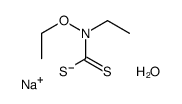 sodium,N-ethoxy-N-ethylcarbamodithioate,hydrate结构式