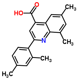 2-(2,4-Dimethylphenyl)-6,8-dimethyl-4-quinolinecarboxylic acid结构式