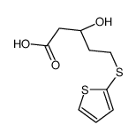 (3R)-3-hydroxy-5-thiophen-2-ylsulfanylpentanoic acid结构式