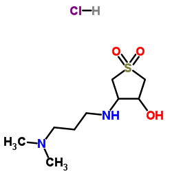 4-{[3-(Dimethylamino)propyl]amino}tetrahydro-3-thiopheneol 1,1-dioxide hydrochloride (1:1) Structure