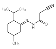 2-cyano-N-[(5-methyl-2-propan-2-yl-cyclohexylidene)amino]acetamide结构式