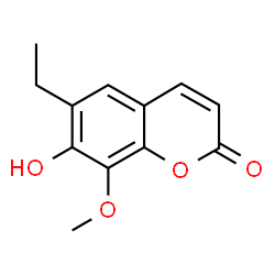 2H-1-Benzopyran-2-one, 6-ethyl-7-hydroxy-8-methoxy- (9CI)结构式