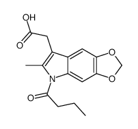 5-Butyryl-6-methyl-5H-1,3-dioxolo[4,5-f]indole-7-acetic acid Structure