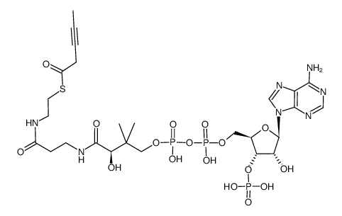 3-pentynoyl-CoA结构式