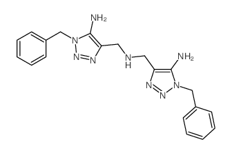 1H-1,2,3-Triazole-4-methanamine,5-amino-N-[[5-amino-1-(phenylmethyl)-1H-1,2,3-triazol-4-yl]methyl]-1-(phenylmethyl)-结构式