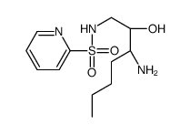 N-[(3S)-3-amino-2-hydroxyheptyl]pyridine-2-sulfonamide结构式
