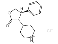 4-[(4R)-2-Oxo-4-phenyl-1,3-oxazolidin-3-yl]piperidinium chloride结构式