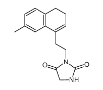 3-[2-(3,4-dihydro-7-methyl-1-naphthalenyl)ethyl]imidazolidine-2,4-dione结构式
