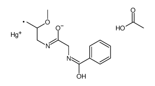 acetyloxy-[3-[(2-benzamidoacetyl)amino]-2-methoxypropyl]mercury Structure
