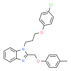 1-(3-(4-chlorophenoxy)propyl)-2-((p-tolyloxy)methyl)-1H-benzo[d]imidazole结构式
