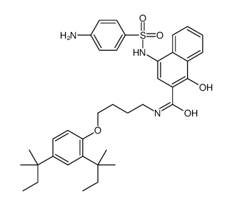 4-[[(4-Aminophenyl)sulfonyl]amino]-N-[4-[2,4-bis(1,1-dimethylpropyl)phenoxy]butyl]-1-hydroxy-2-naphthalenecarboxamide结构式