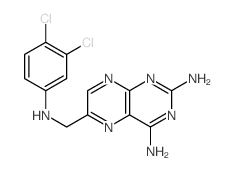6-[[(3,4-dichlorophenyl)amino]methyl]pteridine-2,4-diamine structure