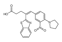 4-(1,3-benzothiazol-2-yl)-5-(3-nitro-4-pyrrolidin-1-ylphenyl)pent-4-enoic acid Structure