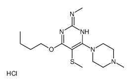 4-butoxy-N-methyl-6-(4-methylpiperazin-1-yl)-5-methylsulfanylpyrimidin-2-amine,hydrochloride结构式