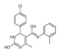 4-(4-chlorophenyl)-6-methyl-N-(2-methylphenyl)-2-oxo-3,4-dihydro-1H-pyrimidine-5-carboxamide Structure