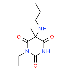 2,4,6(1H,3H,5H)-Pyrimidinetrione,1-ethyl-5-methyl-5-(propylamino)-(9CI)结构式