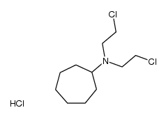 bis-(2-chloro-ethyl)-cycloheptyl-amine, hydrochloride Structure