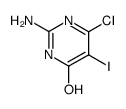 2-amino-6-chloro-5-iodo-3H-pyrimidin-4-one结构式
