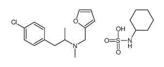 1-(4-chlorophenyl)propan-2-yl-(furan-2-ylmethyl)-methylazanium,N-cyclohexylsulfamate结构式