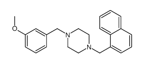 1-[(3-methoxyphenyl)methyl]-4-(naphthalen-1-ylmethyl)piperazine结构式