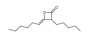 (+/-)-4((Ξ)-hexylidene)-3-pentyl-oxetan-2-one Structure