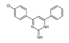 4-(4-chlorophenyl)-6-phenylpyrimidin-2-amine结构式