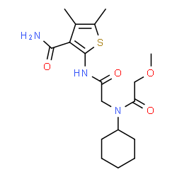3-Thiophenecarboxamide,2-[[[cyclohexyl(methoxyacetyl)amino]acetyl]amino]-4,5-dimethyl-(9CI) Structure