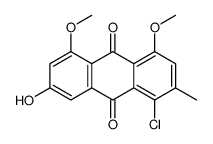 1-chloro-7-hydroxy-4,5-dimethoxy-2-methylanthracene-9,10-dione结构式