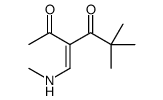 5,5-dimethyl-3-(methylaminomethylidene)hexane-2,4-dione结构式