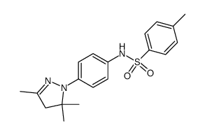 N-[4-(3,5,5-trimethyl-4,5-dihydro-pyrazol-1-yl)-phenyl]-toluene-4-sulfonamide结构式