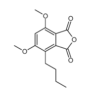 4-butyl-5,7-dimethoxy-2-benzofuran-1,3-dione结构式