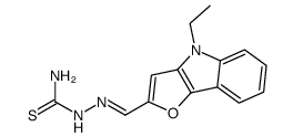 4-ethyl-4H-furo[3,2-b]indole-2-carbaldehyde thiosemicarbazone结构式