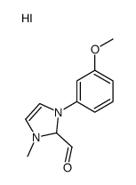 1-(3-methoxyphenyl)-3-methyl-1,2-dihydroimidazol-1-ium-2-carbaldehyde,iodide Structure