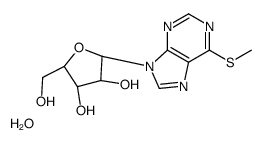 (2R,3S,4R,5R)-2-(hydroxymethyl)-5-(6-methylsulfanylpurin-9-yl)oxolane-3,4-diol,hydrate结构式