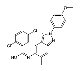 2,5-dichloro-N-[2-(4-methoxyphenyl)-6-methylbenzotriazol-5-yl]benzamide结构式