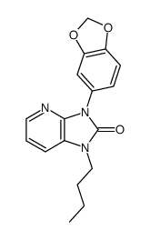 3-benzo[1,3]dioxol-5-yl-1-butyl-1,3-dihydro-imidazo[4,5-b]pyridin-2-one结构式