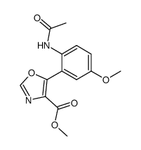 5-(2-acetylamino-5-methoxy-phenyl)-oxazole-4-carboxylic acid methyl ester Structure