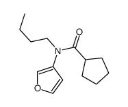 N-butyl-N-(furan-3-yl)cyclopentanecarboxamide结构式