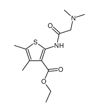 2-[(N,N-dimethyl-glycyl)-amino]-4,5-dimethyl-thiophene-3-carboxylic acid ethyl ester结构式